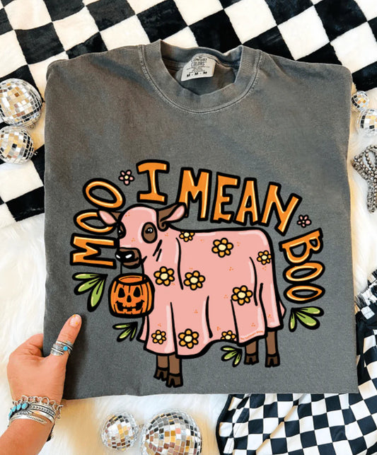 Boo, I mean MOO Graphic Tee - Multiple Color & Style Options